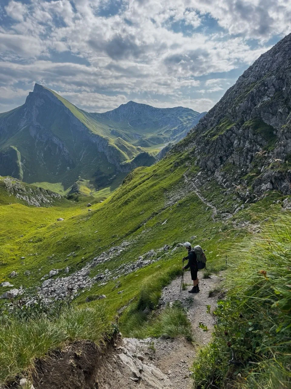 Hiking in the mountains
